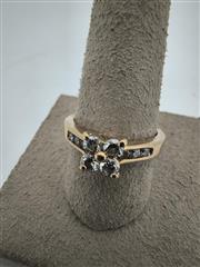 Lady's Diamond Engagement Ring 10 Diamonds .70 Carat T.W. 14K Yellow Gold 4.64g